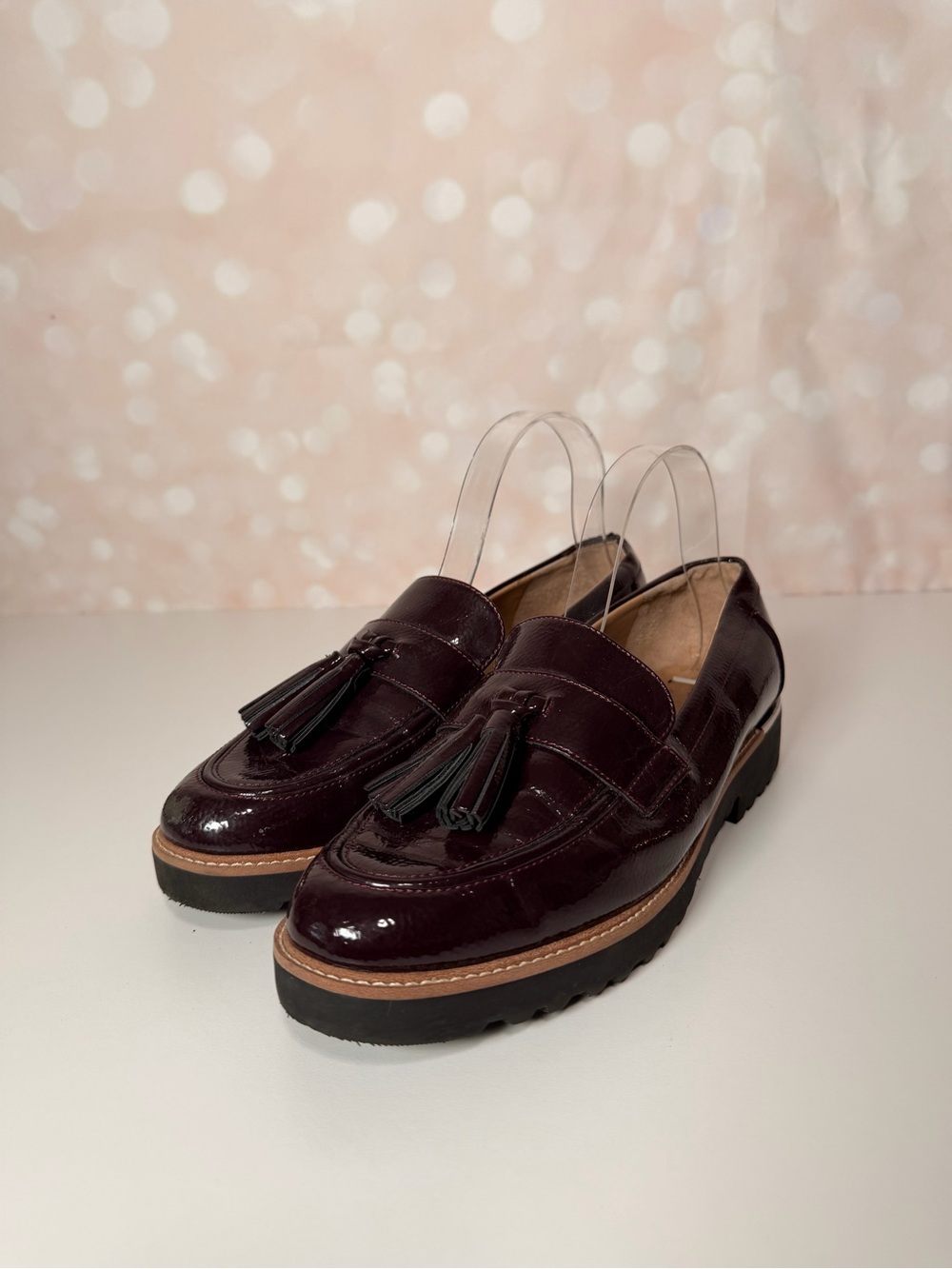 FRANCO SARTO Maroon CAROLYNN Faux Leather Loafer - Picture 5 of 14